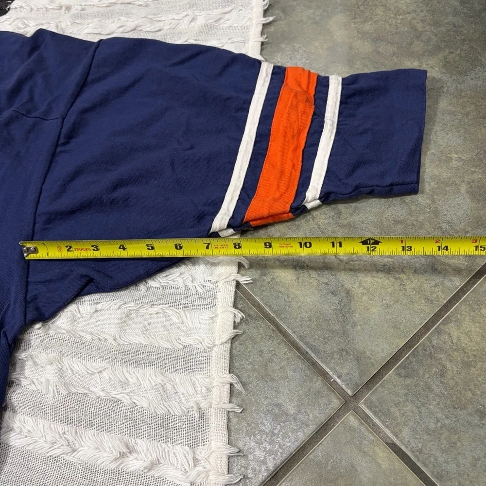 Vtg 96’Chicago Bears T Shirt Large USA Single Stitch Team Rated Navy Made in USA - Picture 8 of 10